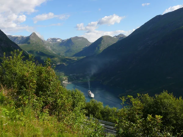 挪威Geiranger Fjord — 图库照片