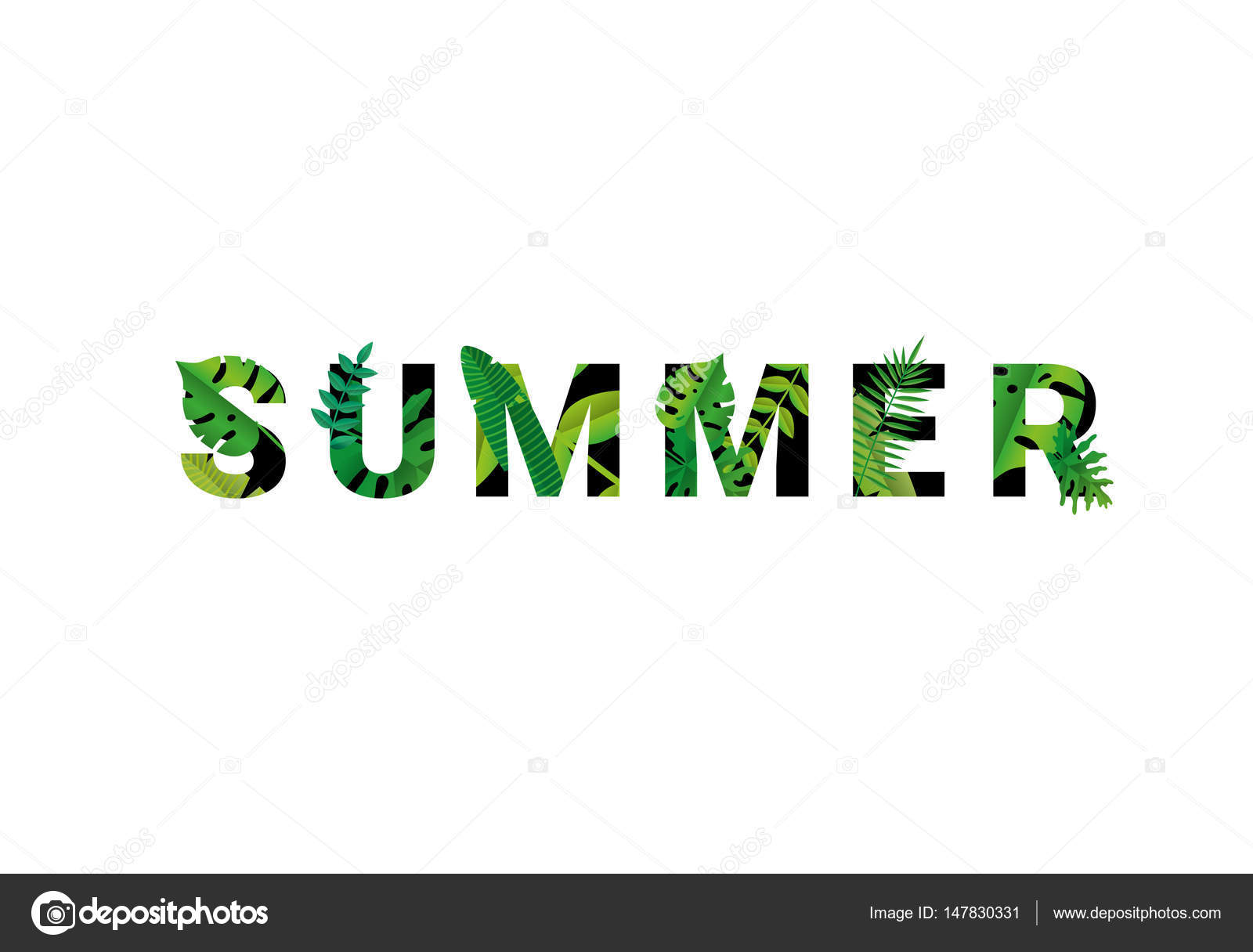 for banner website font Tropischer © Schriftart â€” Sommer Stockvektor PirinaIrina