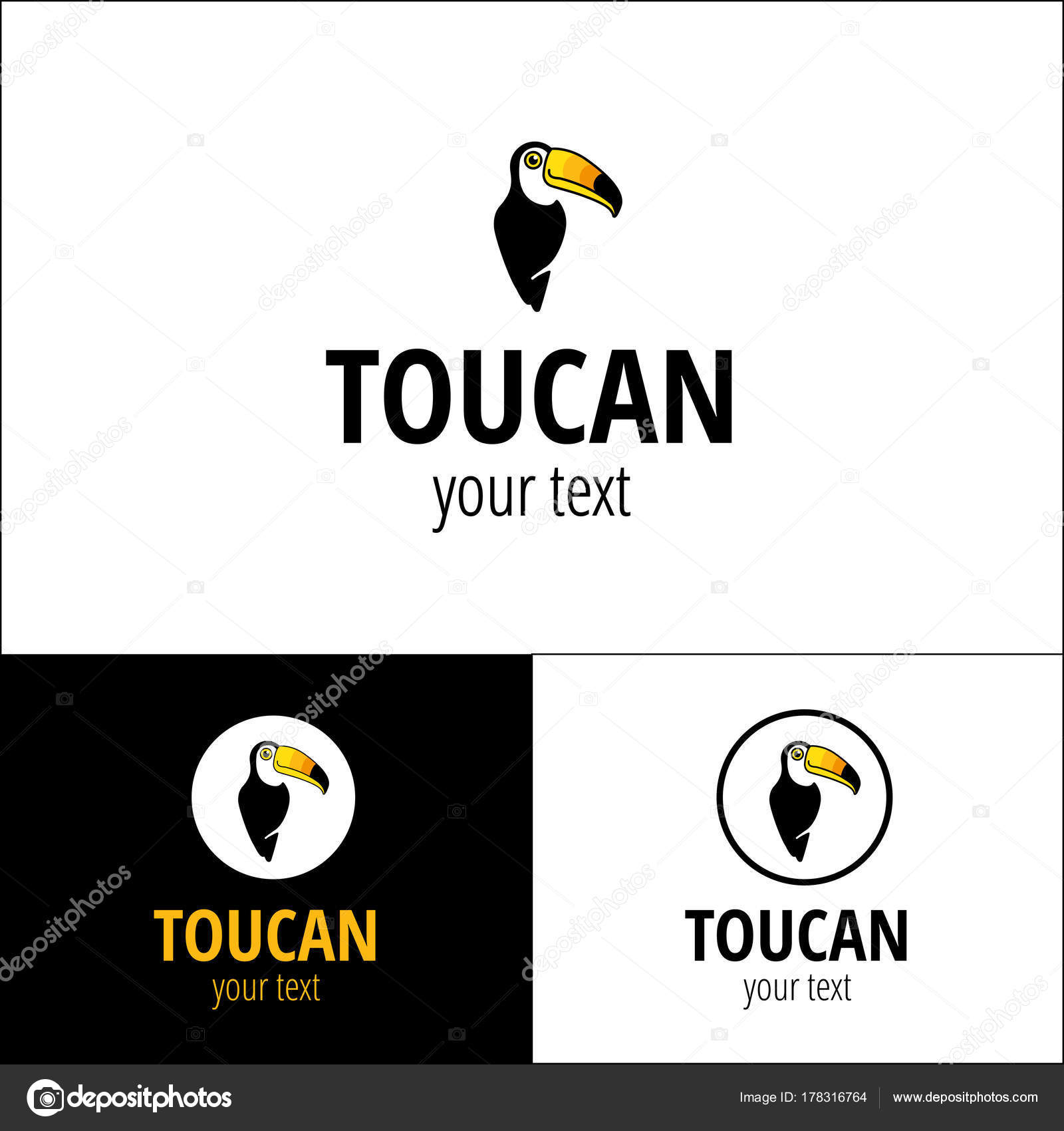Nom Marque Logo Toucan Logo Oiseau Pour Entreprise Business