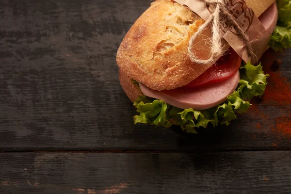 baguette Sandwiches on the table