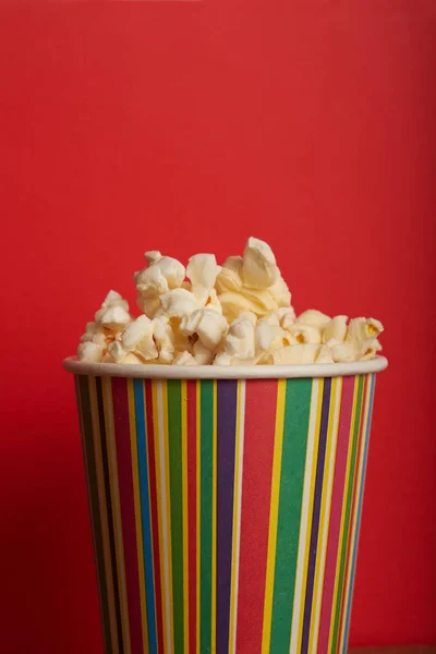Popcorn in paper cup — Stock Photo, Image