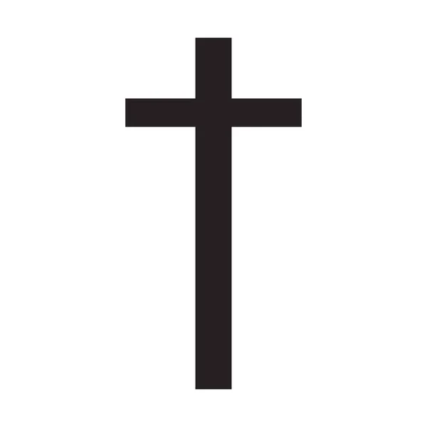 Imprimir vetor ilustração cruz preta sobre um fundo branco — Vetor de Stock