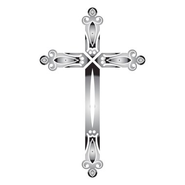 Beyaz bir arka plan üzerinde çapraz şeklinde vektör çizim yazdırma