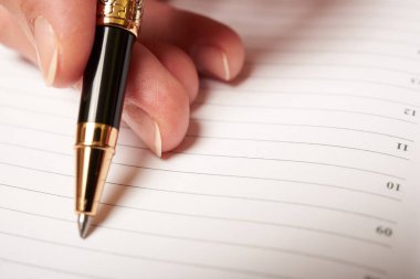 bir günlüğüne yazma el