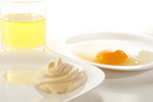 Салат з яєчного майонезу олія — стокове фото