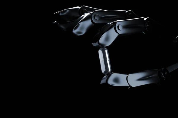 3D illustration robot hand håller piller — Stockfoto