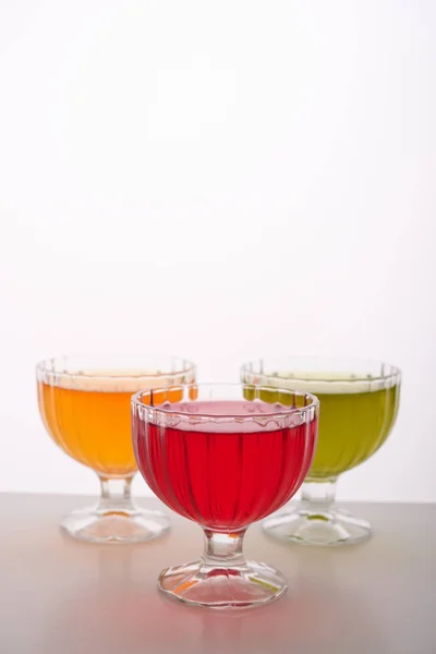 Colored jelly in a bowl — Stock Photo, Image