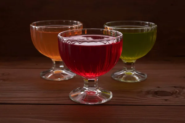 Colored jelly in a bowl — Stock Photo, Image