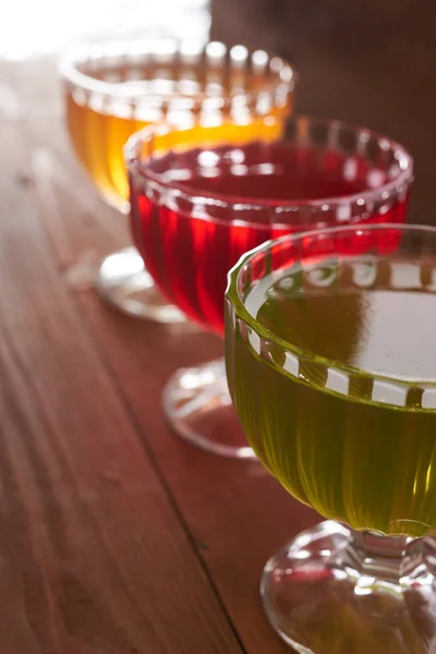 Colored jelly in a bowl — Stock Photo, Image