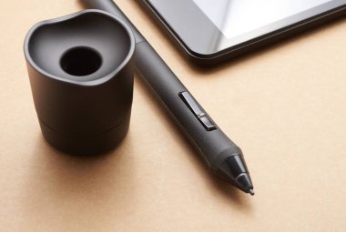 kalem grafik tablet ve bunun için tutucu