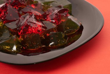 renkli bir arka plan üzerinde renkli jöle