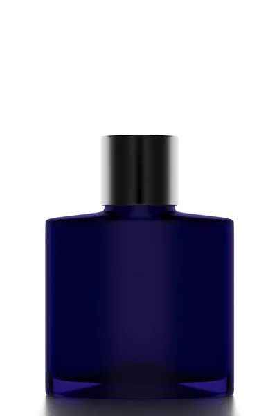 Skleněná láhev 3d ilustrace mužského parfému — Stock fotografie
