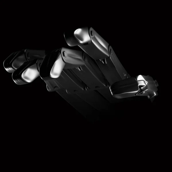 Hand robot on black background — Stock Photo, Image