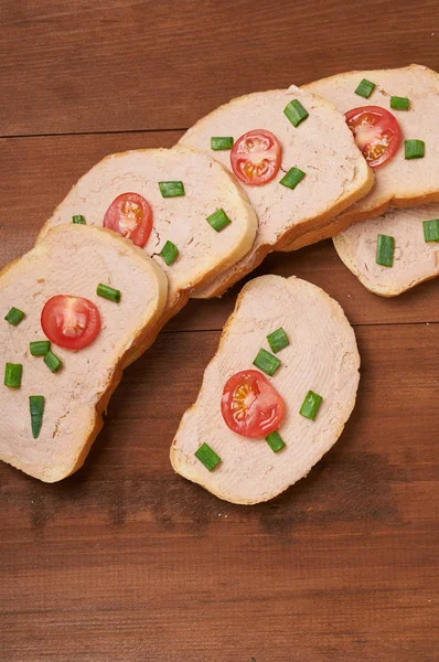 Sandwiches mit Pastete — Stockfoto