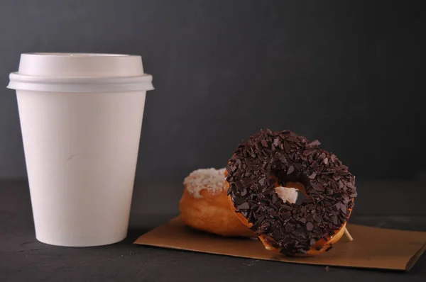 Donuts e café — Fotografia de Stock