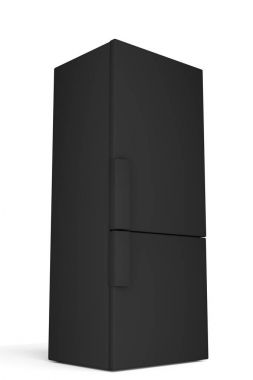 büyük buzdolabı üzerinde beyaz izole