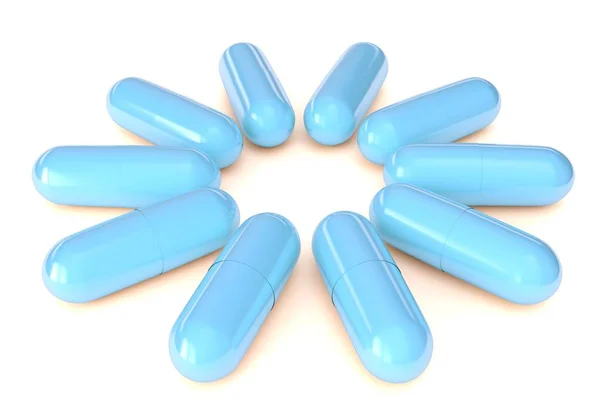Pillola della capsula isolata — Foto Stock