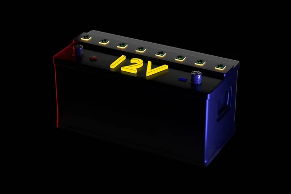 3D illustration-bilbatteri — Stockfoto