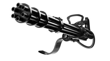 Minigun on a white background clipart