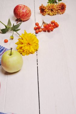 Elma sonbahar natürmort