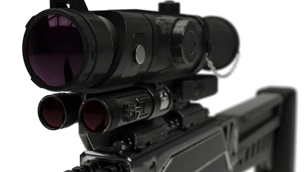 Ilustración 3d de un rifle — Foto de Stock
