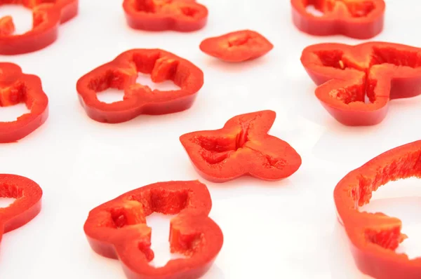 Abstracto rojo de anillos de pimienta — Foto de Stock