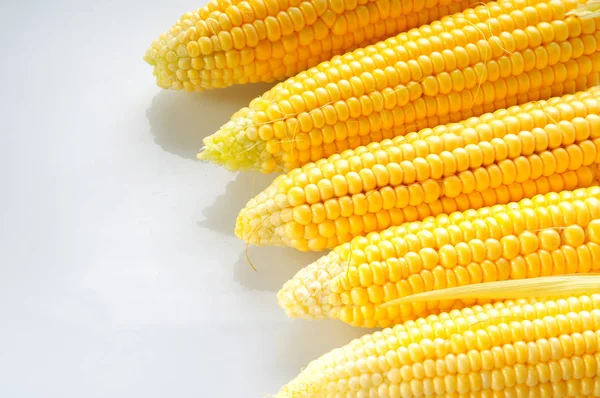 Reifen Mais auf weißem Hintergrund — Stockfoto
