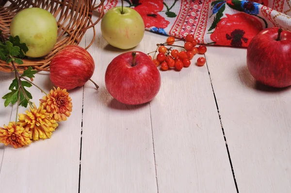 Herbst-Stillleben der Äpfel — Stockfoto