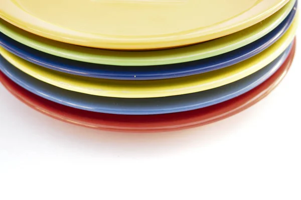 Colored plates is an isolate — Stock Photo, Image