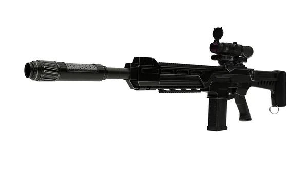 Ilustração 3d de um rifle — Fotografia de Stock