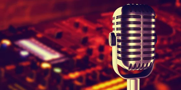 Microphone Studio Background Illustration — Stock Photo, Image