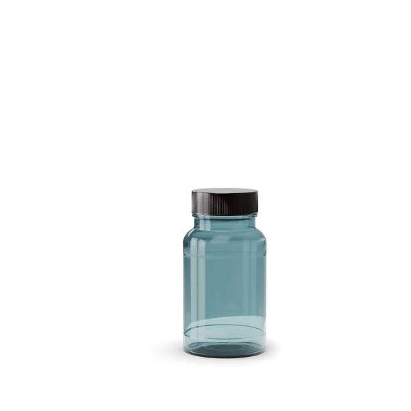 Glazen Fles Witte Achtergrond Illustratie — Stockfoto