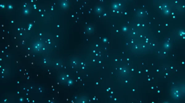 グローポイントは、黒の背景の上を高速で動く青の光と縞のデジタル生成画像 — ストック写真