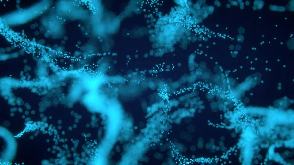 Синій Органічне цифрове зображення блакитного світла та смуги, що швидко рухаються над чорним тлом — стокове фото