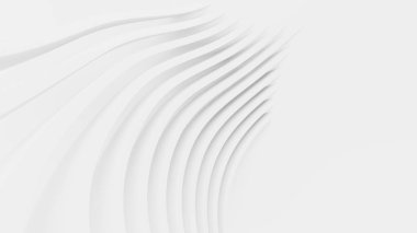 Beyaz Duvar Tasarımı Mimarisi Geometrik Desen 'i detaylandırıyor. Çizgilerden oluşan soyut duvar kağıdı. 3d oluşturma