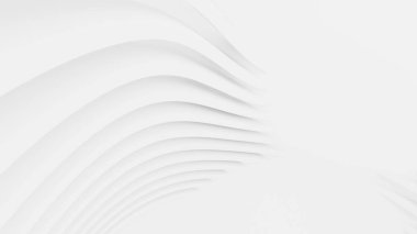 Beyaz Duvar Tasarımı Mimarisi Geometrik Desen 'i detaylandırıyor. Çizgilerden oluşan soyut duvar kağıdı. 3d oluşturma