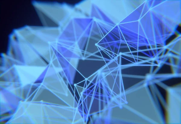 Plexus κόσμο αφηρημένη μπλε φόντο. Τεχνολογικό υπόβαθρο, από τη σειρά καλύτερη έννοια των παγκόσμιων επιχειρήσεων. 3d απόδοση — Φωτογραφία Αρχείου