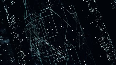 Fantezi soyut teknoloji ve özgün organik hareket ile arka plan mühendislik