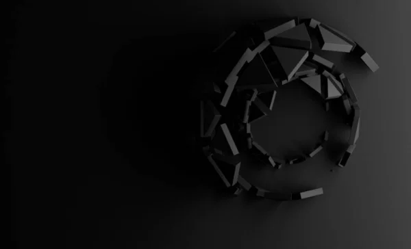 Μαύρο Αρχιτεκτονικό Υπόβαθρο Σύγχρονη Συγκεκριμένη Τοξωτή Σύνθεση Προοπτική Ημικυκλικά Σχήματα — Φωτογραφία Αρχείου