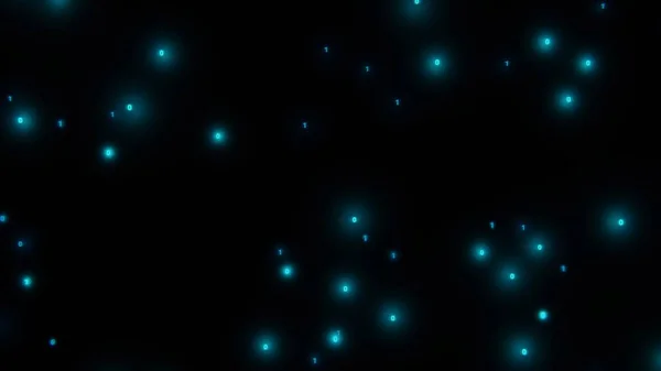 Modrá Jedna Nulová Záře Abstraktní Koncepce Vesmírné Scény Planetami Nebo — Stock fotografie