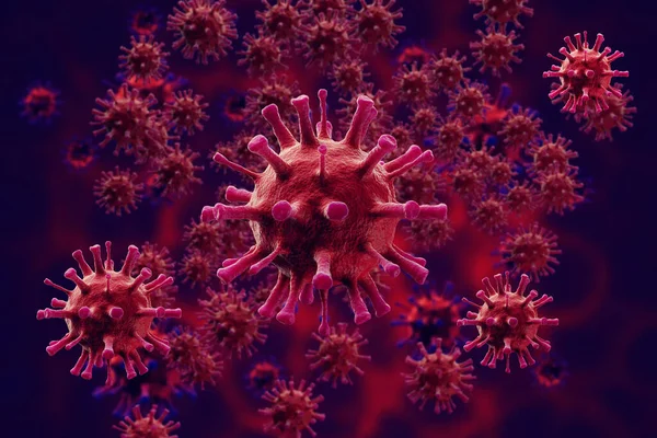 Focolaio Coronavirus Coronavirus Sfondo Influenzale Come Casi Ceppo Influenzale Pericoloso — Foto Stock