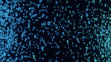 Number matrix modern building at night with light trails in shanghai financial district. 3d rendering