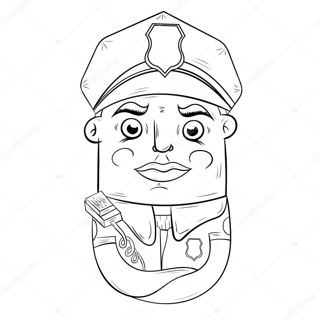 cartoon police officer. character design