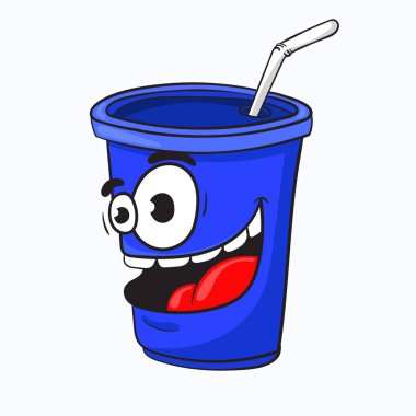 komik karikatür karakteri saman .en tasarımı ile kokteyl