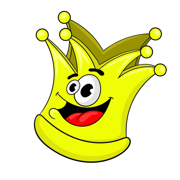 Cartoon gouden kroon, vectorillustratie — Stockvector