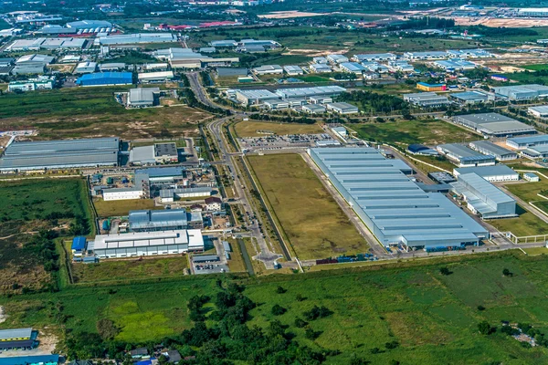 Flächenentwicklung Industriegebiet Luftbild — Stockfoto