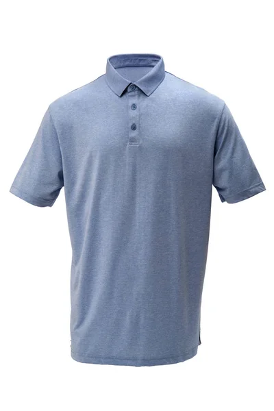 Golf tee shirt jasny niebieski kolor dla mężczyzny lub kobiety — Zdjęcie stockowe