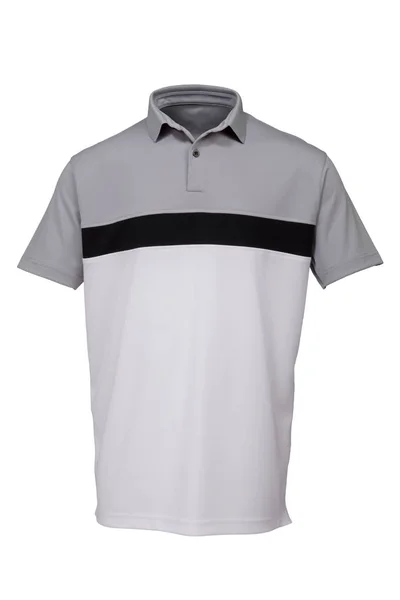 Camiseta de golf gris, blanco y negro para hombre — Foto de Stock