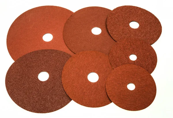 Discos de areia Papel de lixamento para uso industrial e doméstico — Fotografia de Stock