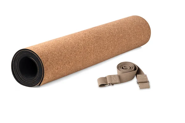 Yoga Cork Mat Set Eco Friendly Eco Friendly — Stock Photo, Image